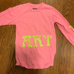 Art+earth pink and green urban outfitters t shirt